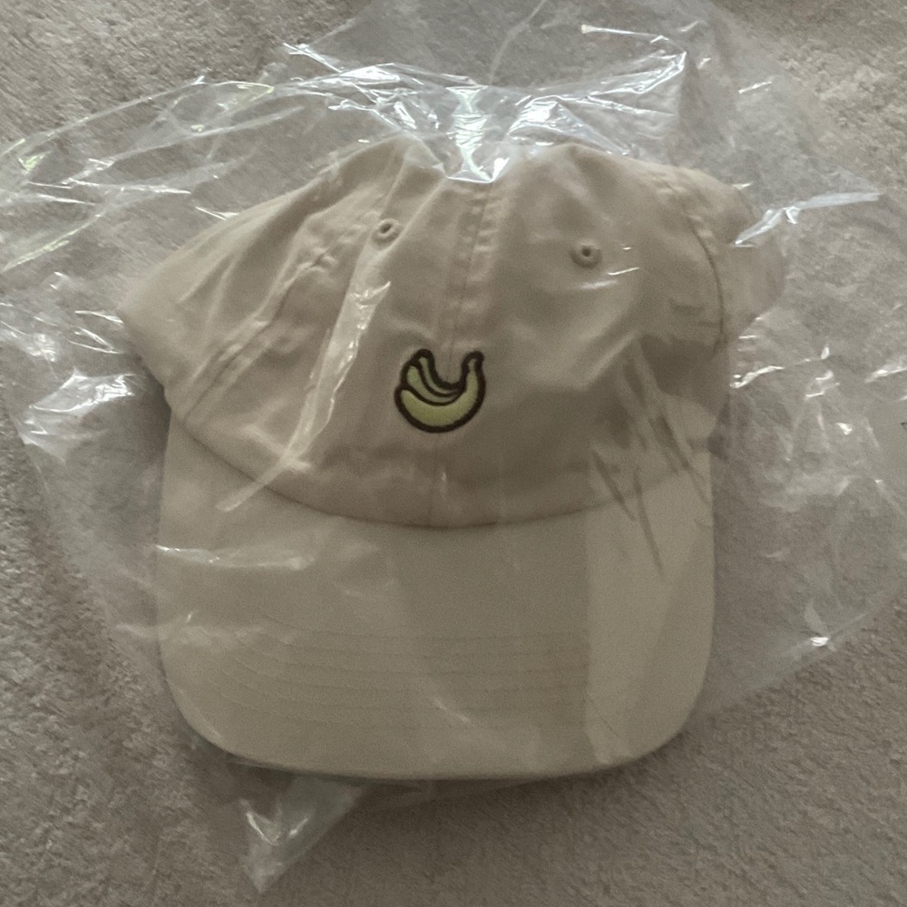 Cream Banana Embroidered Cap
